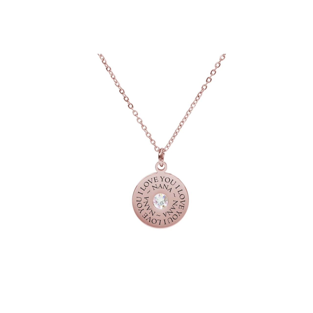 Round Inspirational Pendant Necklace Made With Crystals From Austrian Crystals By Pink Box - PinkBox-25-6063