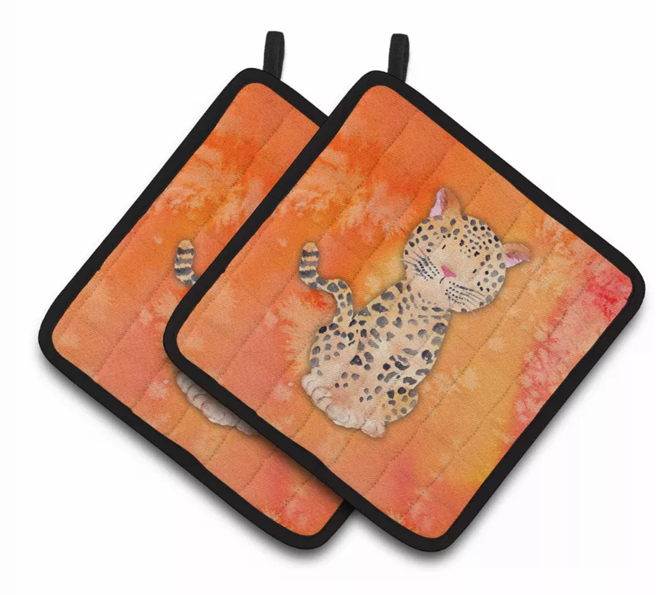 Animal Watercolor Pair of Pot Holders - BB7396PTHD
