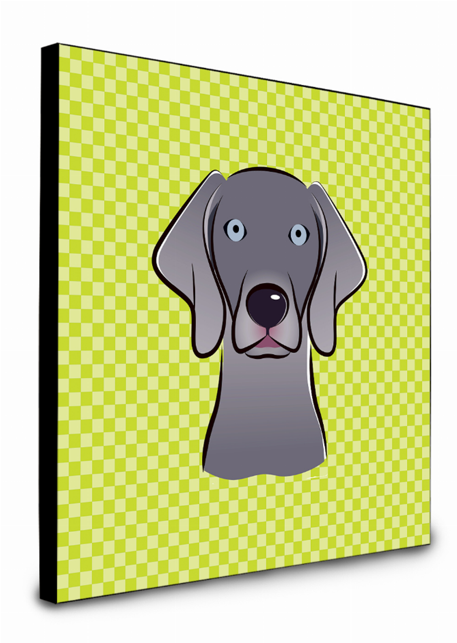 Checkerboard Design with Dog Wall or Door Hanging Prints - BB1293UP88