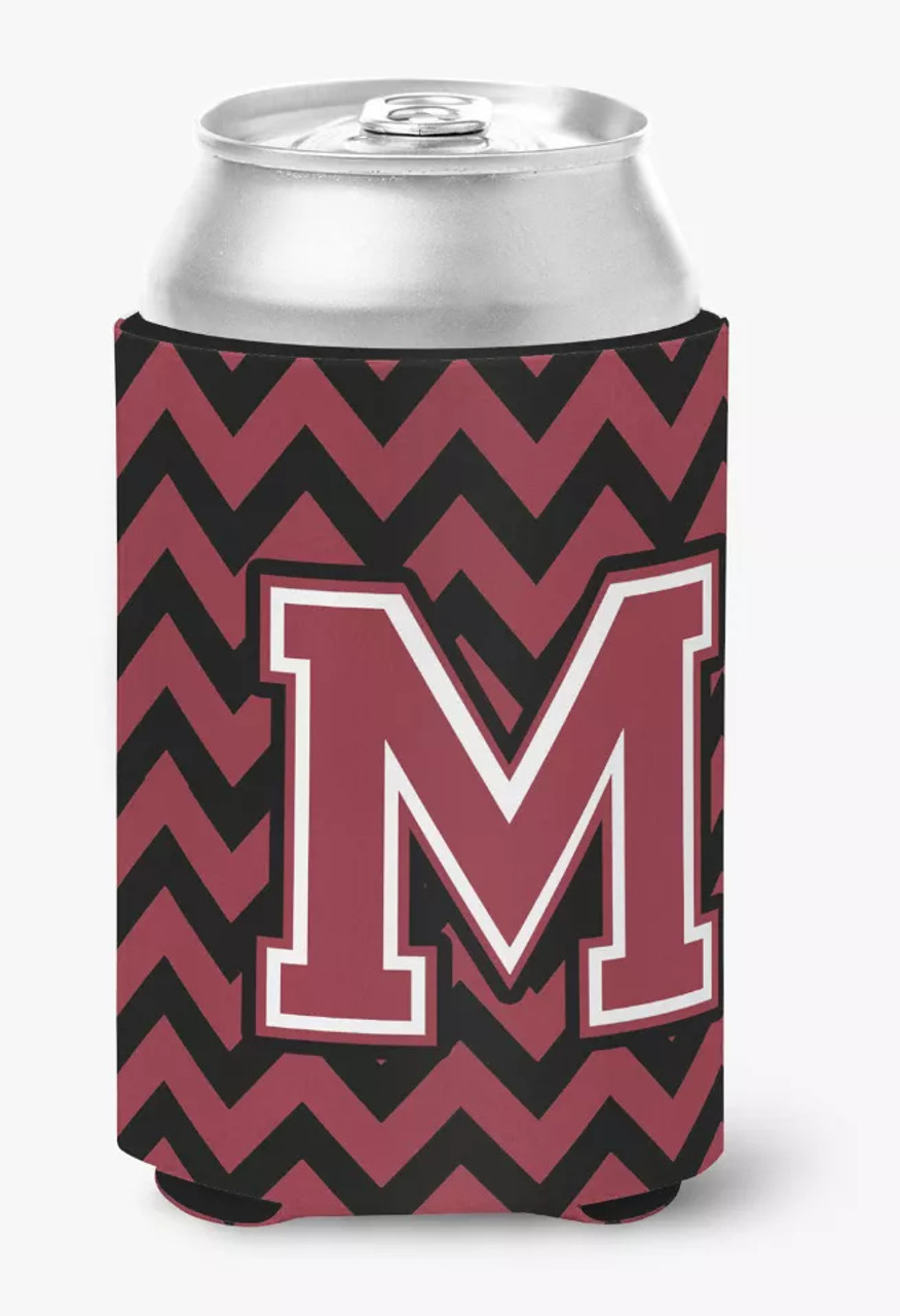 Monogram Letter Chevron Can or Bottle Hugger - CJ1052-MCC