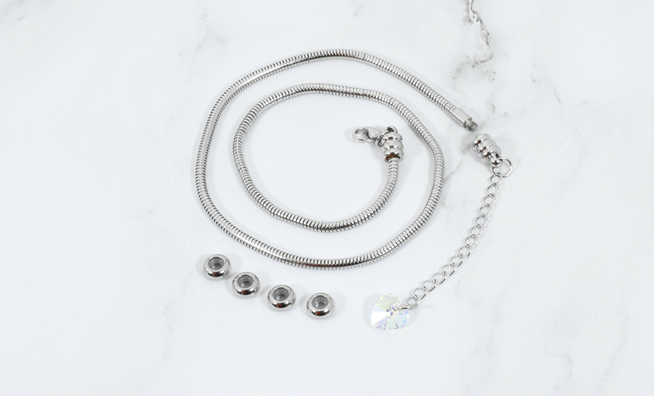 Adjustable DIY Round Necklace With Austrian Crystals By Pink Box