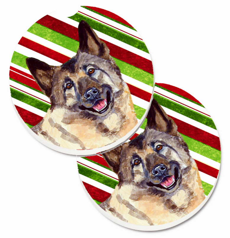 Dog Themed Holiday Christmas Cup Holder Car Coasters (Set of 2) - S000213B001695P076421V020