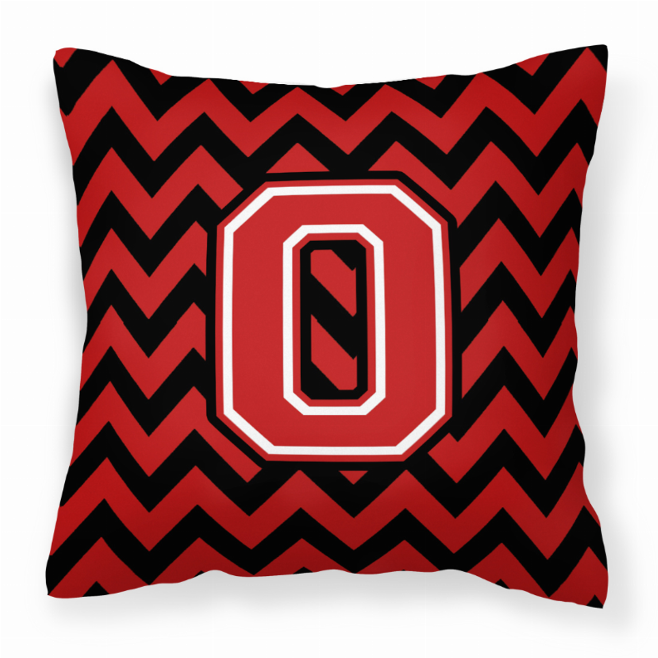 Monogram Letter Chevron Fabric Decorative Pillow - CJ1047-OPW1414
