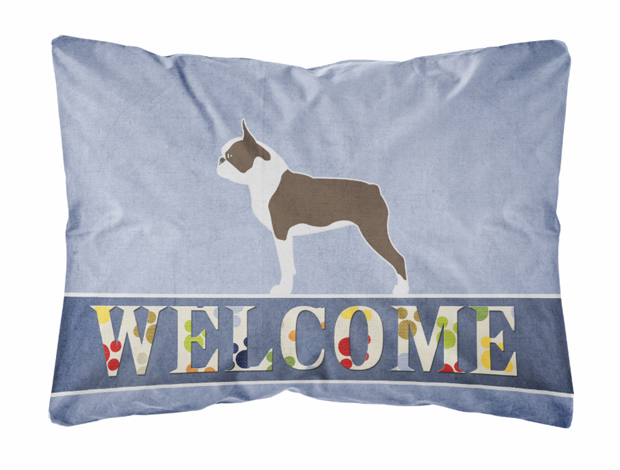 Welcome Dog Art Canvas Fabric Decorative Pillow - S000213B001695P079981V000