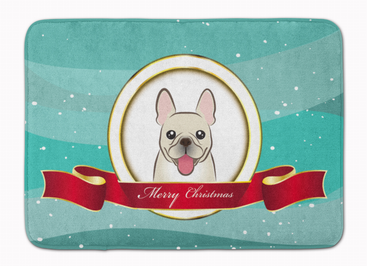 Merry Christmas Dog Art Machine Washable Memory Foam Mat - S000213B001695P077356V037