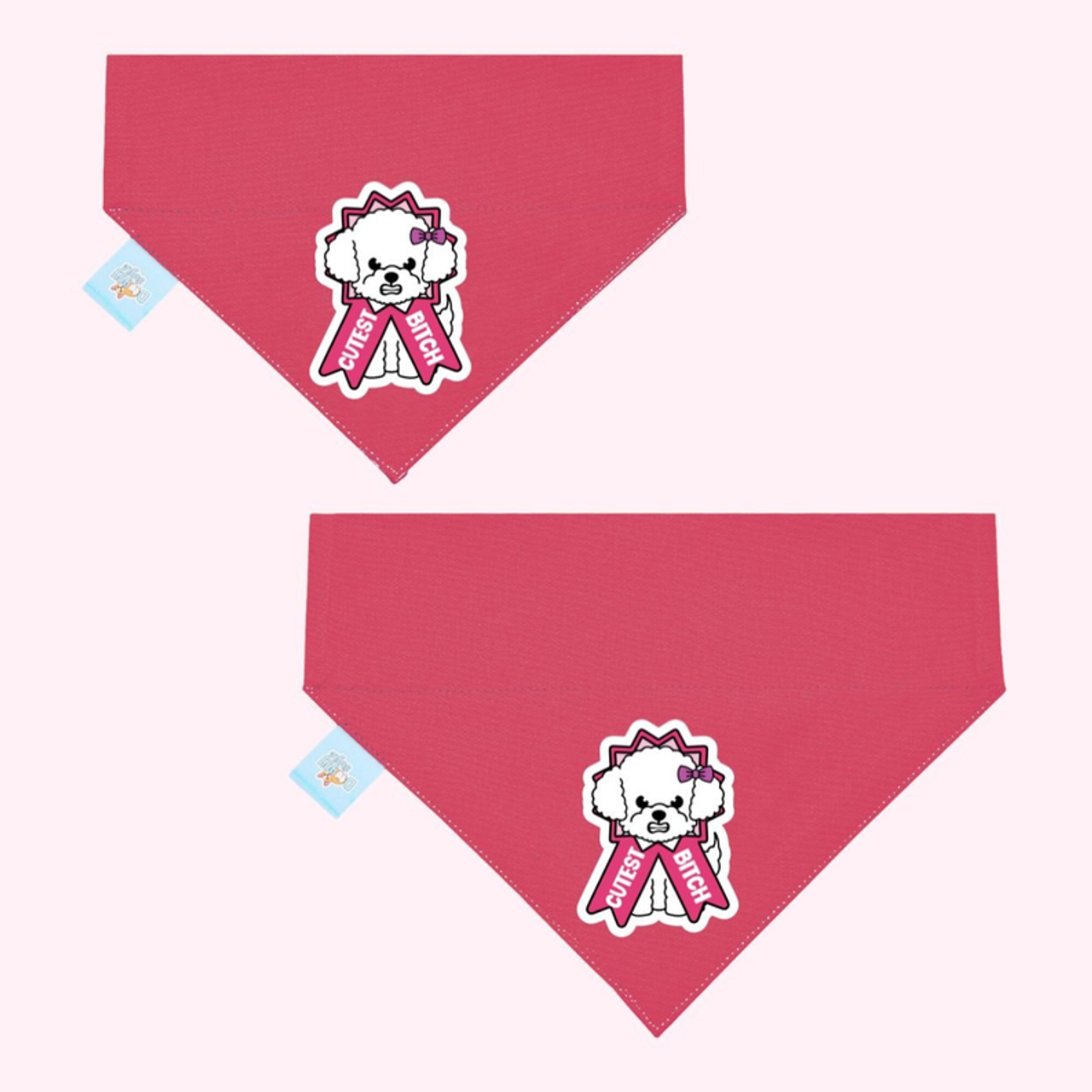 "Cutest Bitch" Pink  Collar Bandana - S002570B002764P000021V002