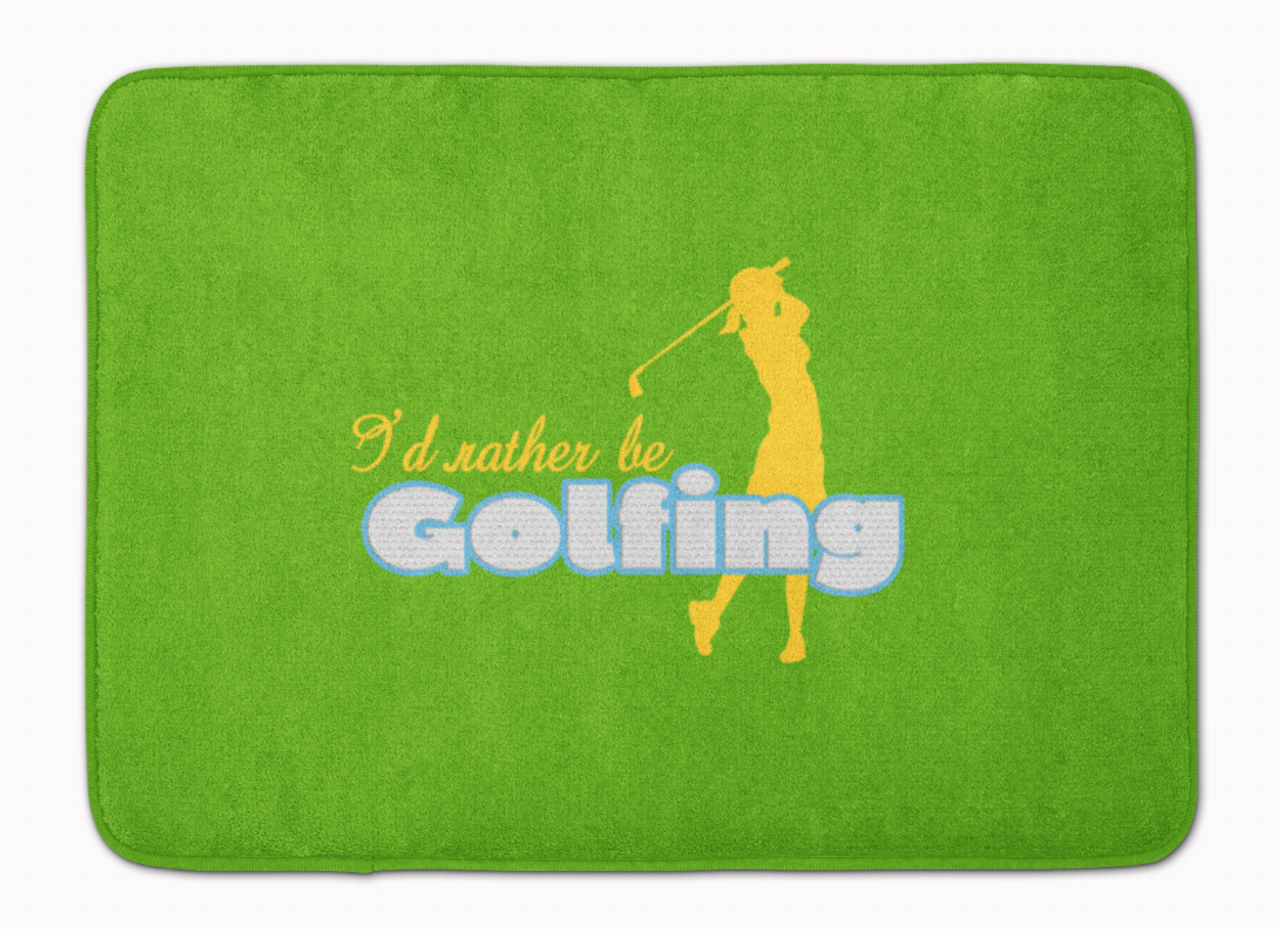 I'd rather be Golfing Woman on Green Mat - SB3093RUG