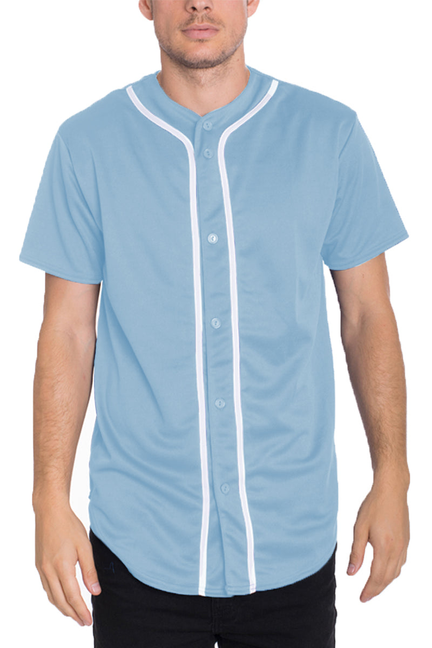 Classic Baseball Jersey - STS0171-SKYWHITE-S