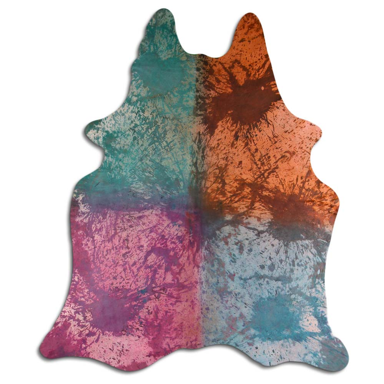 ACID WASHED HAIR ON COWHIDE DISTRESSED COLORFUL - CPDDICOL2A-00130379