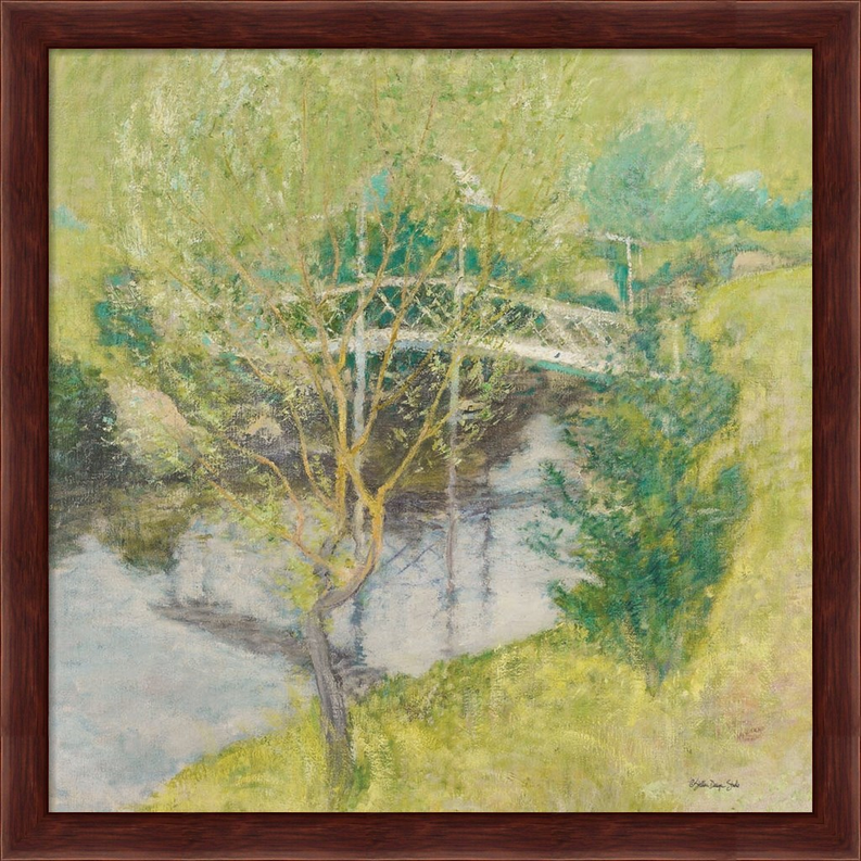 John Henry Twachtman - The White Bridge by Stellar Design Studio, Framed Art