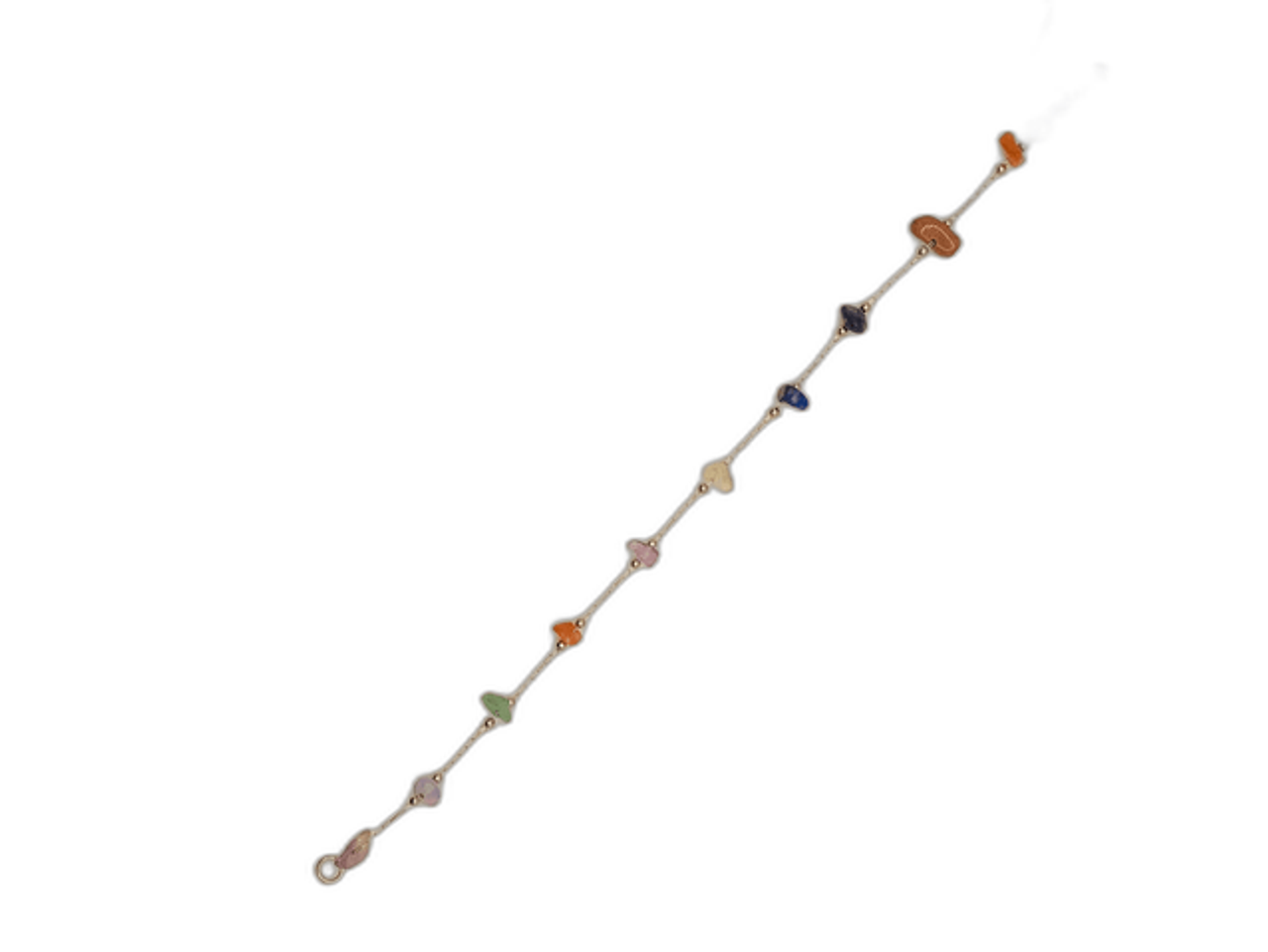 Handmade Stone Bracelets with Stainless Steel Gold overlay Chain - MIXNSTNBBCLT