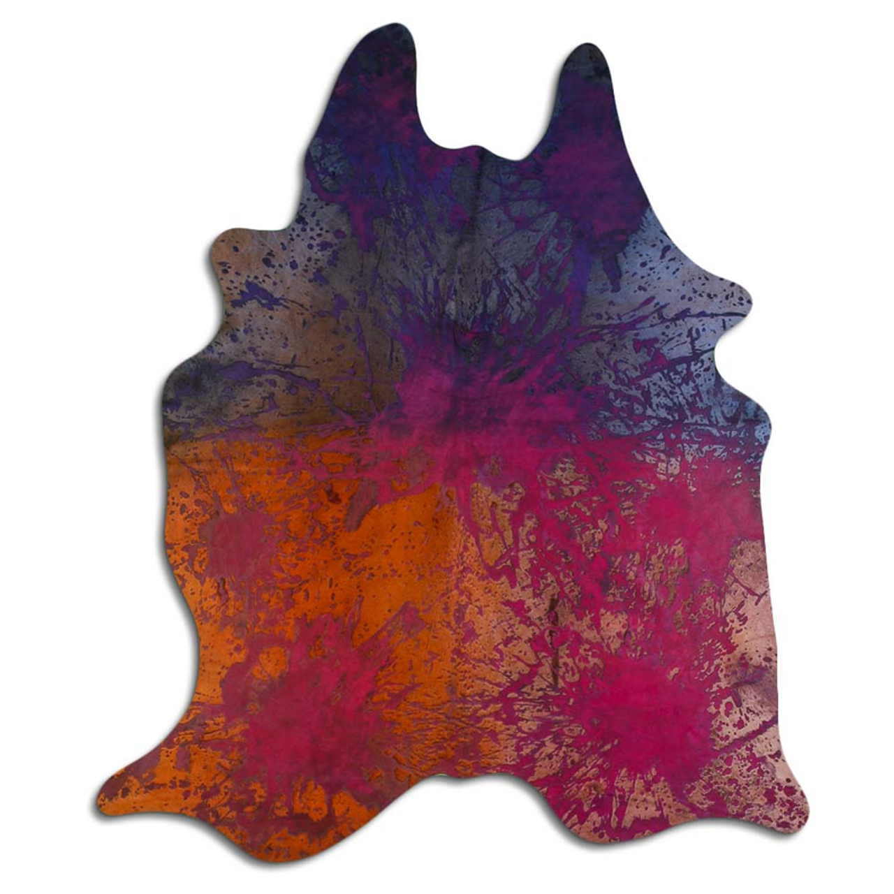 ACID WASHED HAIR ON COWHIDE DISTRESSED COLORFUL - CPDDICOL2A-00130424