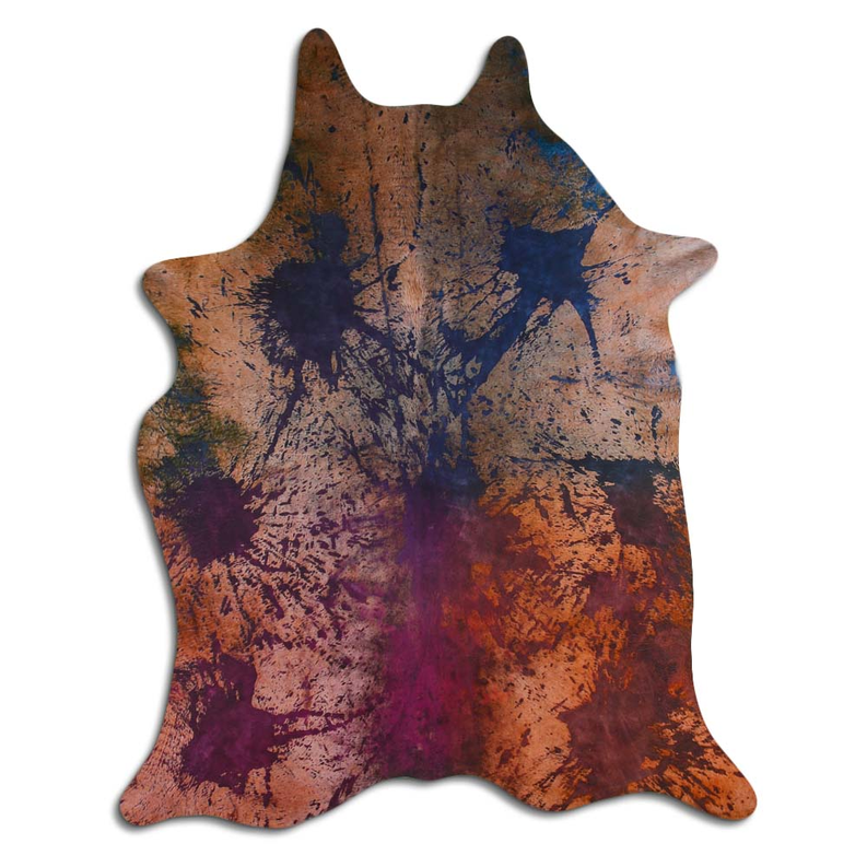 ACID WASHED HAIR ON COWHIDE DISTRESSED COLORFUL - CPDDICOL3A-00127727