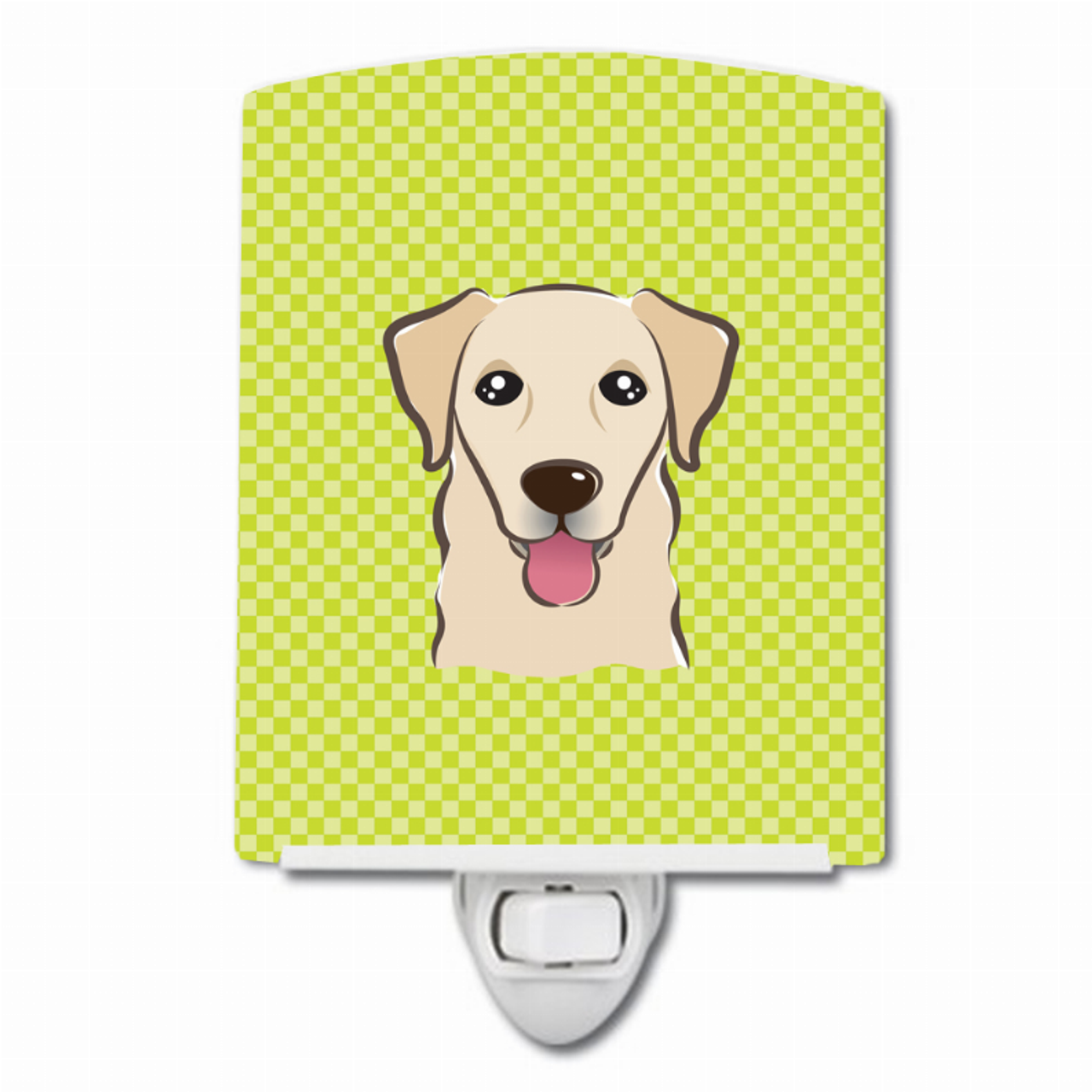 Checkerboard Design with Dog Ceramic Night Light - BB1314CNL