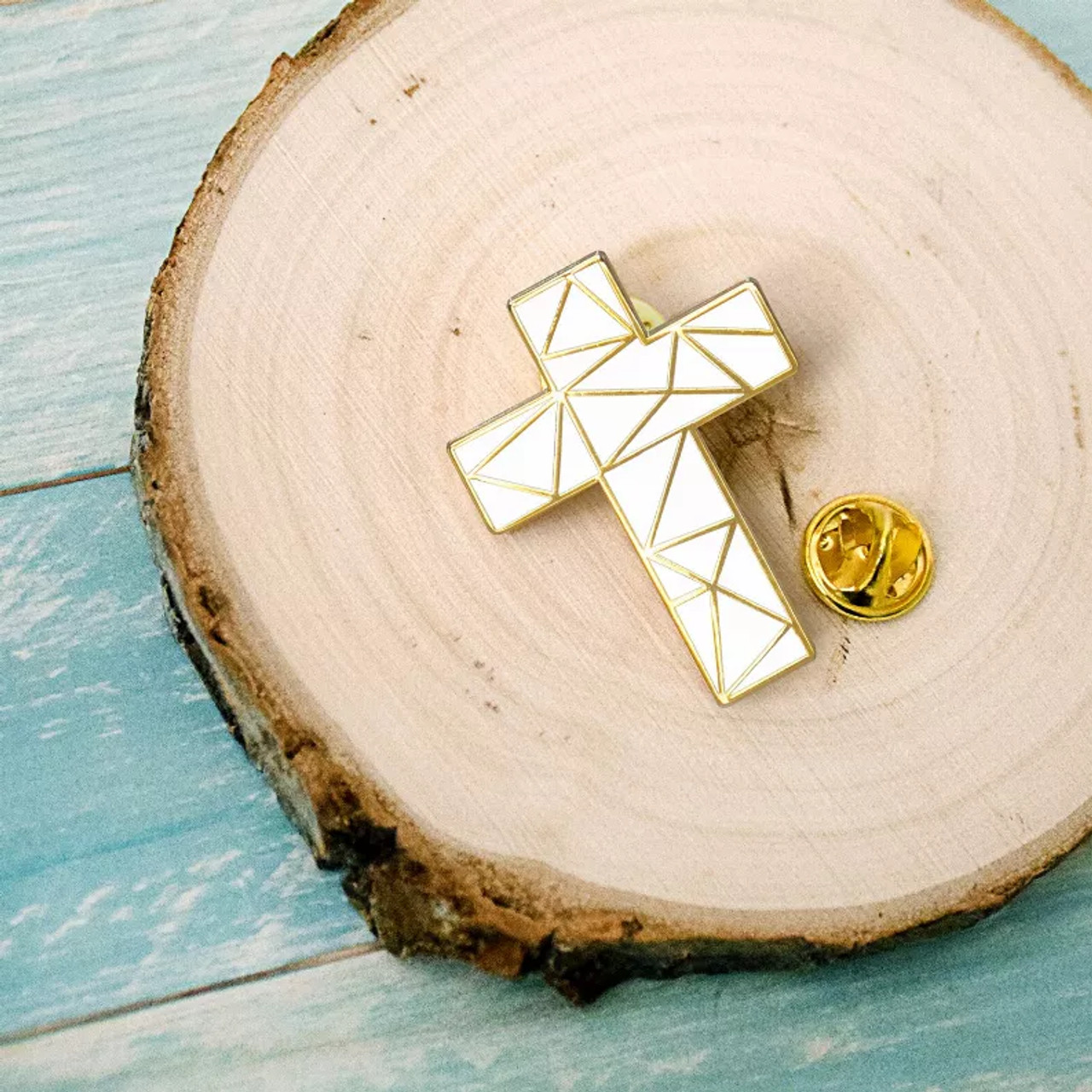 Love Never Fails Cross Enamel Pin