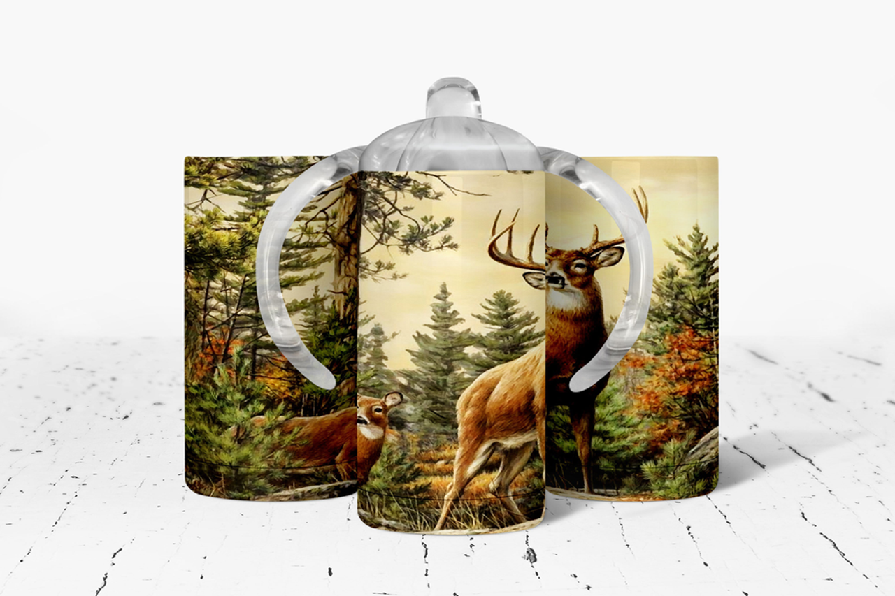 Deer Insulated Kids Dual Lid Sippy Cup Tumbler