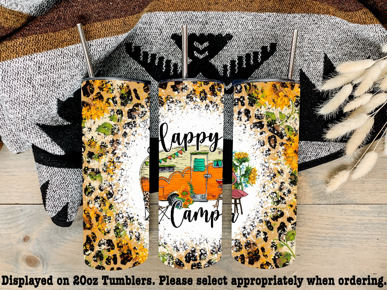 Happy Camper Steel Tumbler