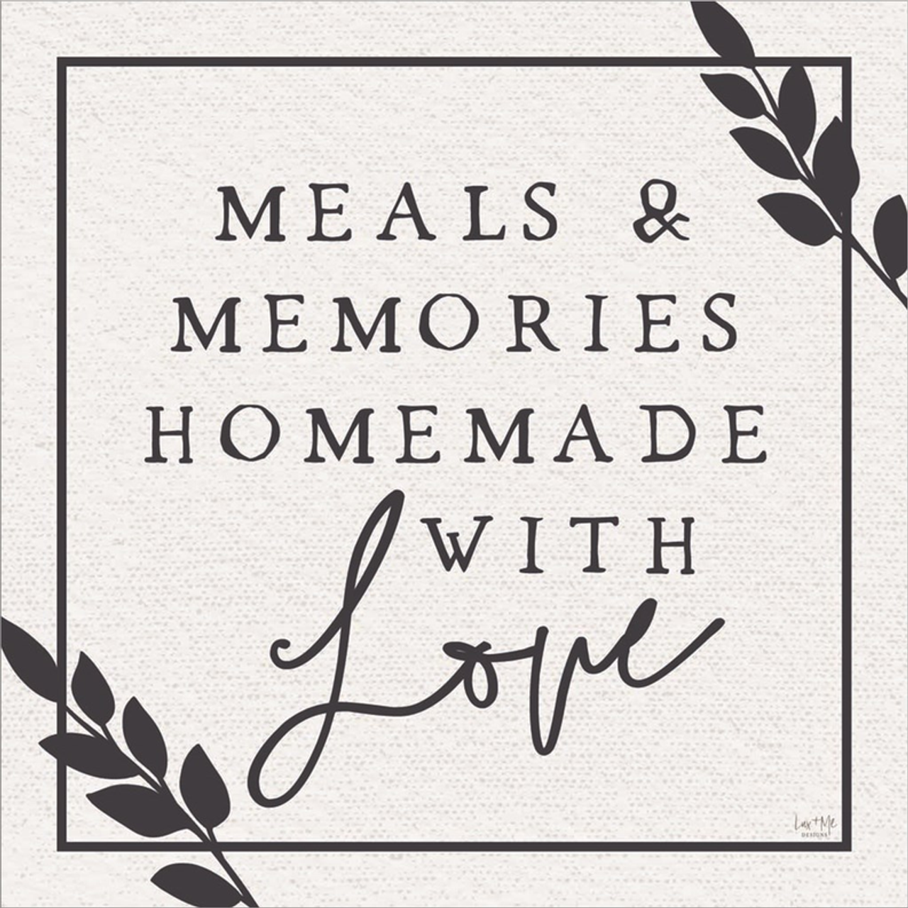 Meals & Memories Made with Love by Lux + Me Designs, Canvas Art