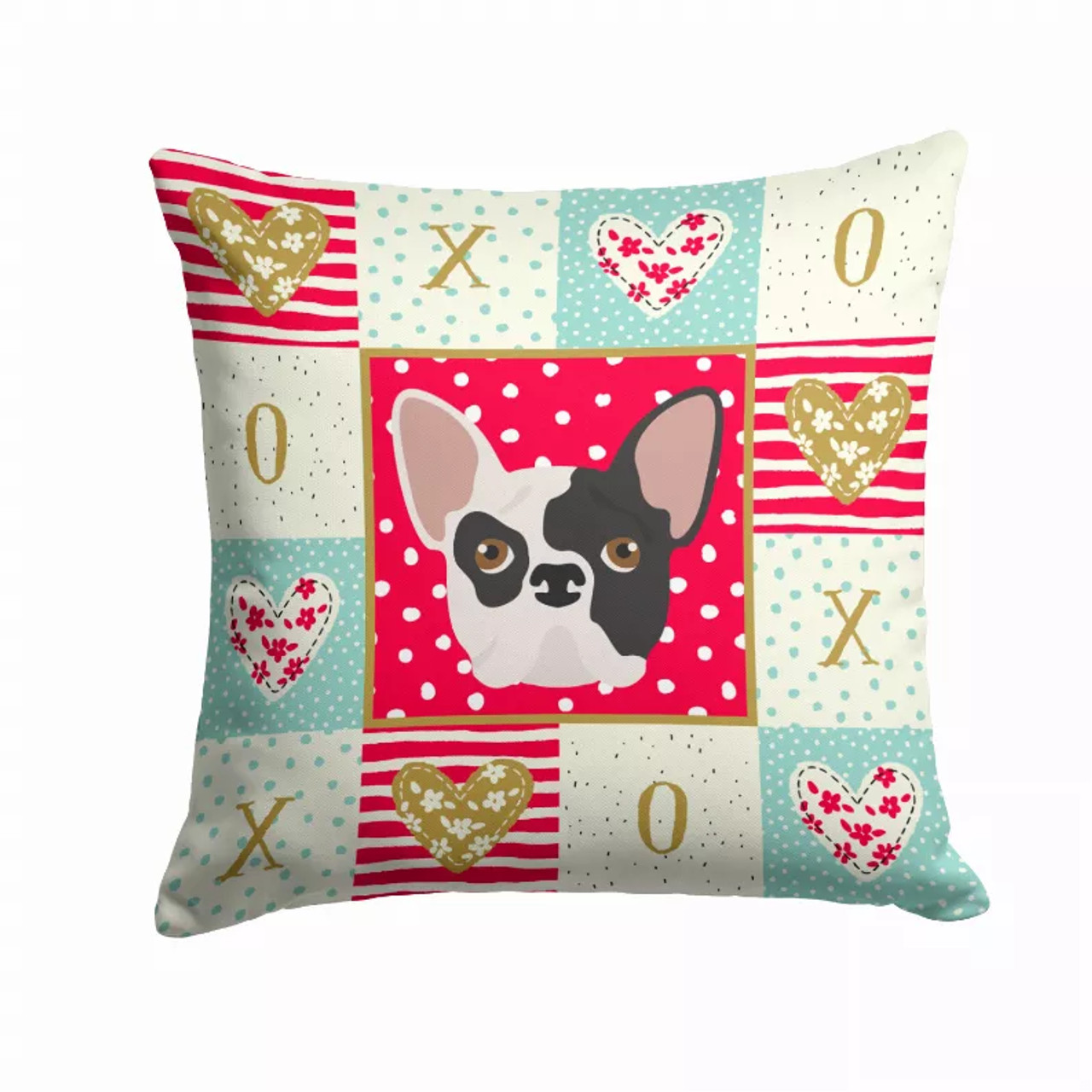 Dog Face Art Love Design Fabric Decorative Pillow - S000213B001695P007187V000