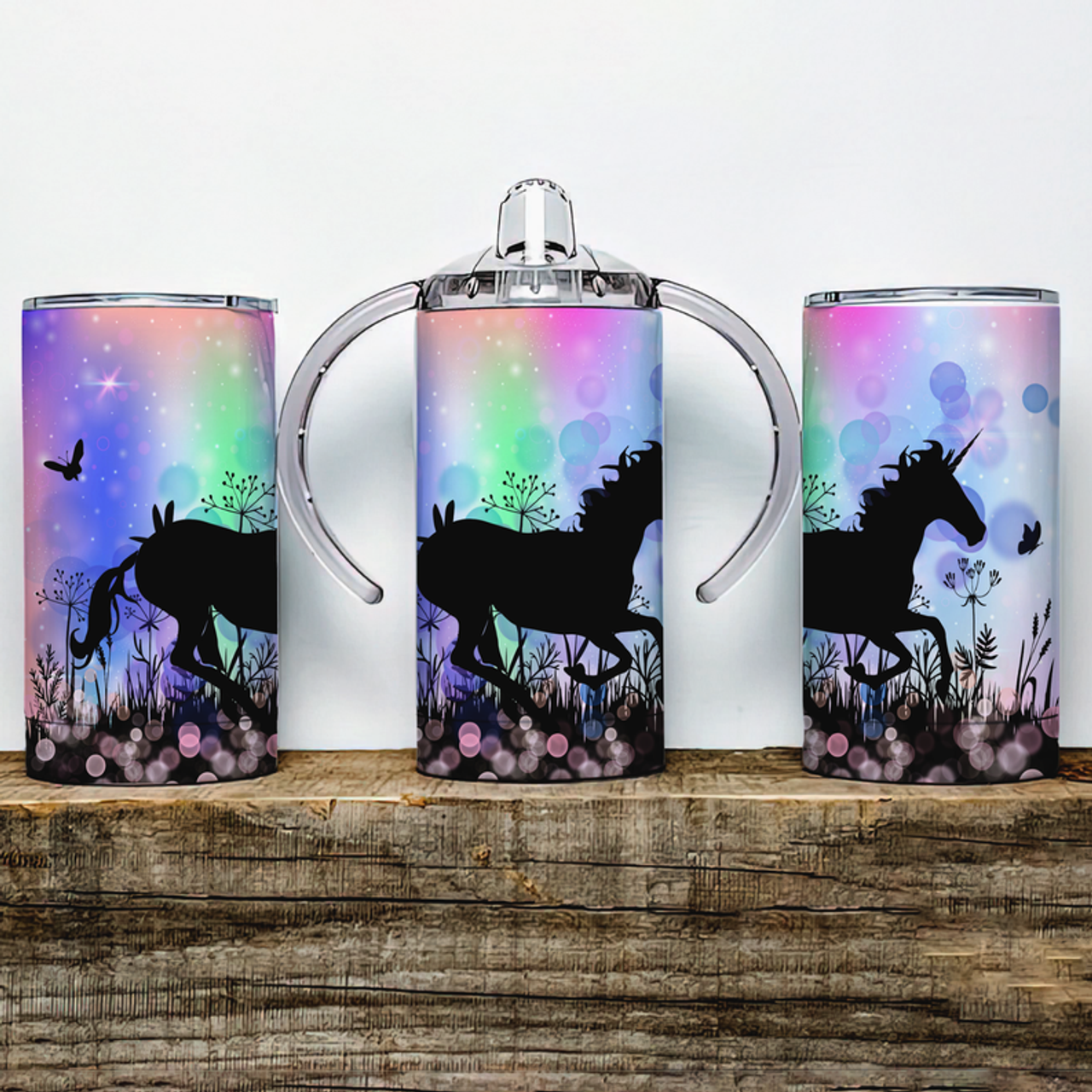 Unicorn Insulated Kids Dual Lid Sippy Cup Tumbler