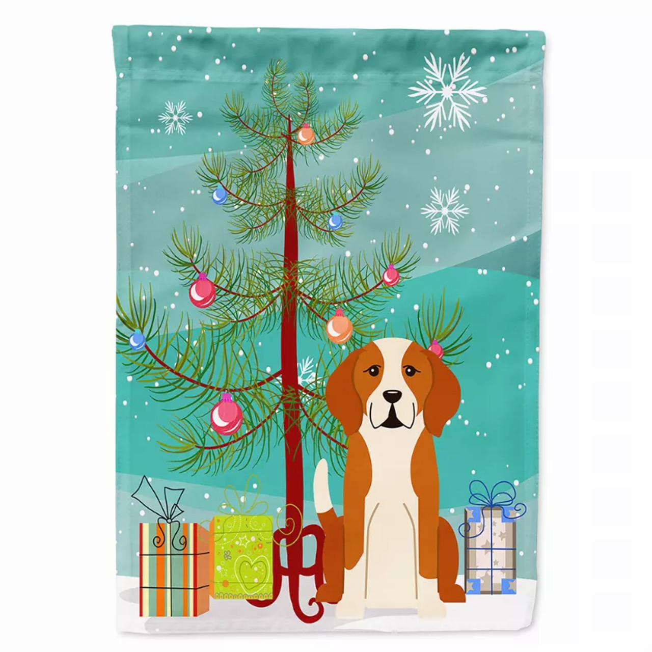 Merry Christmas Tree/Dog breed Themed Flag Canvas - BB4235CHF