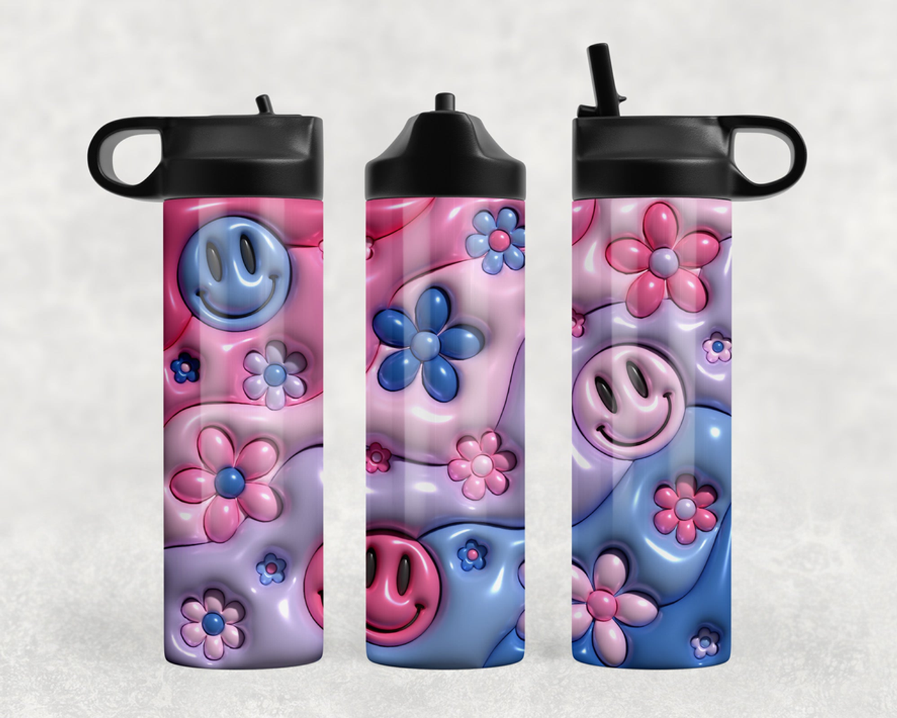 Smile Steel Water Bottle
