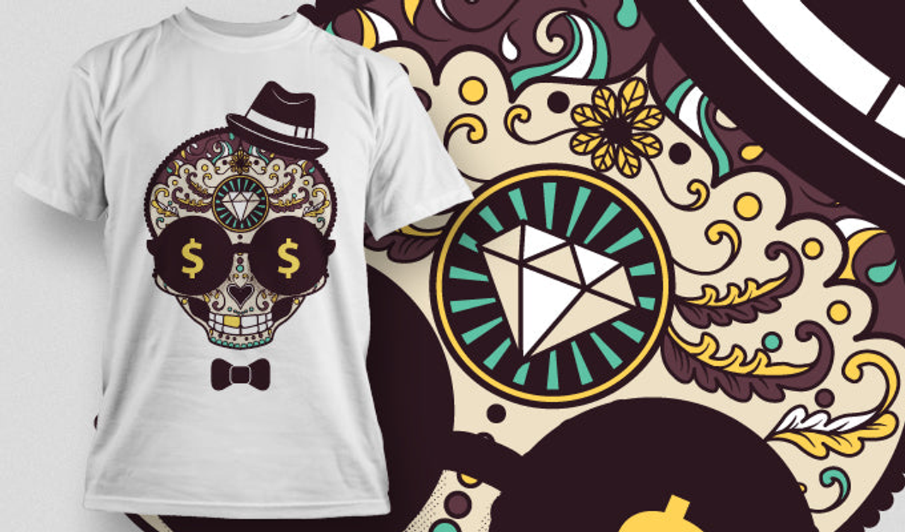 Dia De Muertos/Character/Dimond EPS Premium T-Shirt