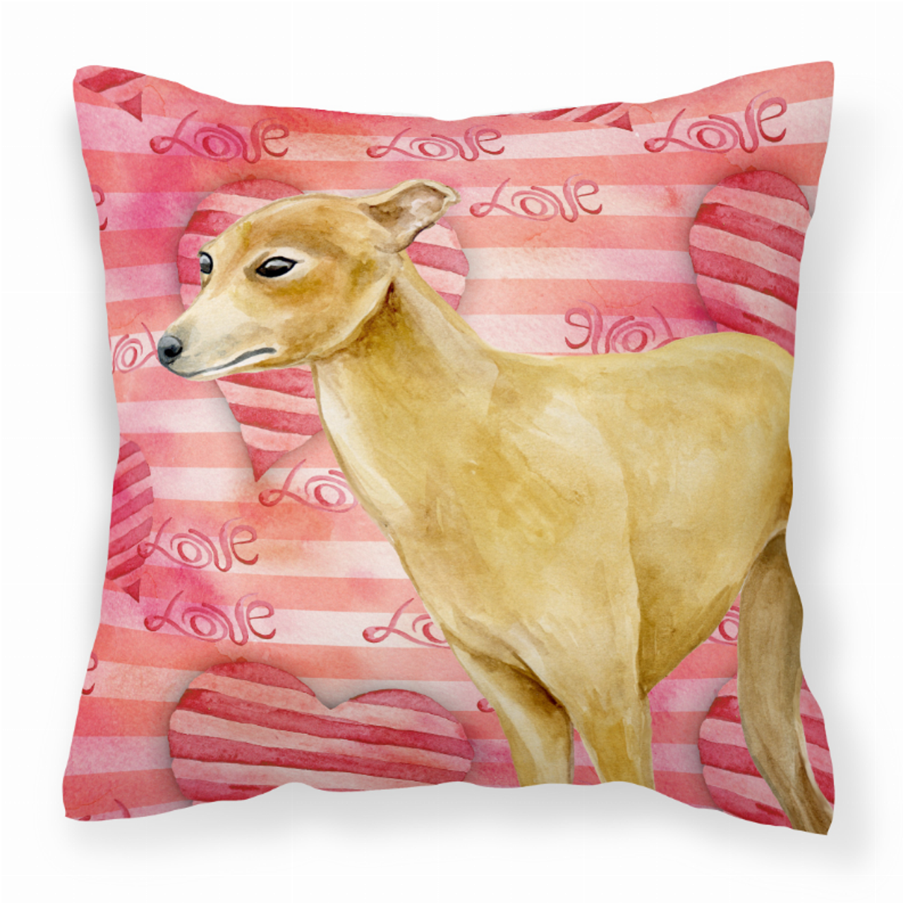 Dog With Love Stripes Fabric Decorative Pillow - S000213B001695P114258V000