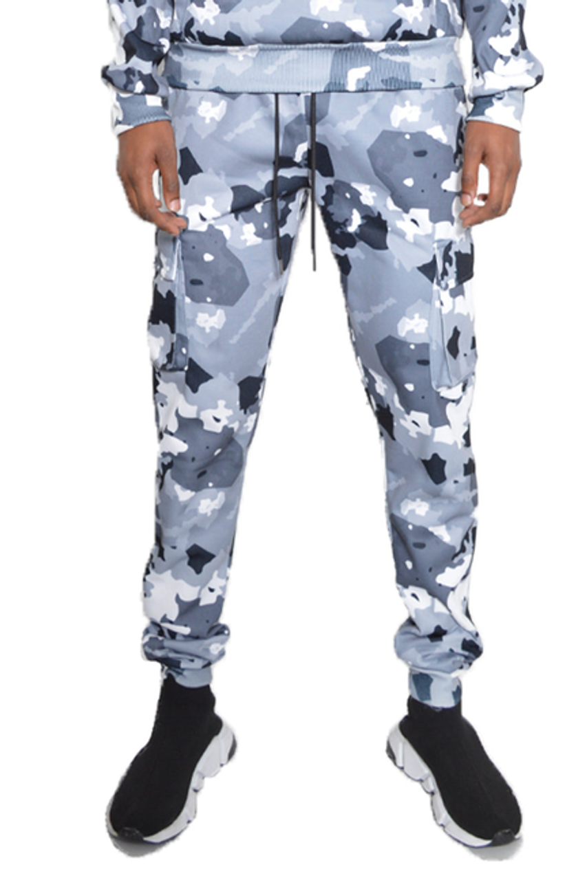 Camo Cargo Joggers - WF102PANT-GREY-L