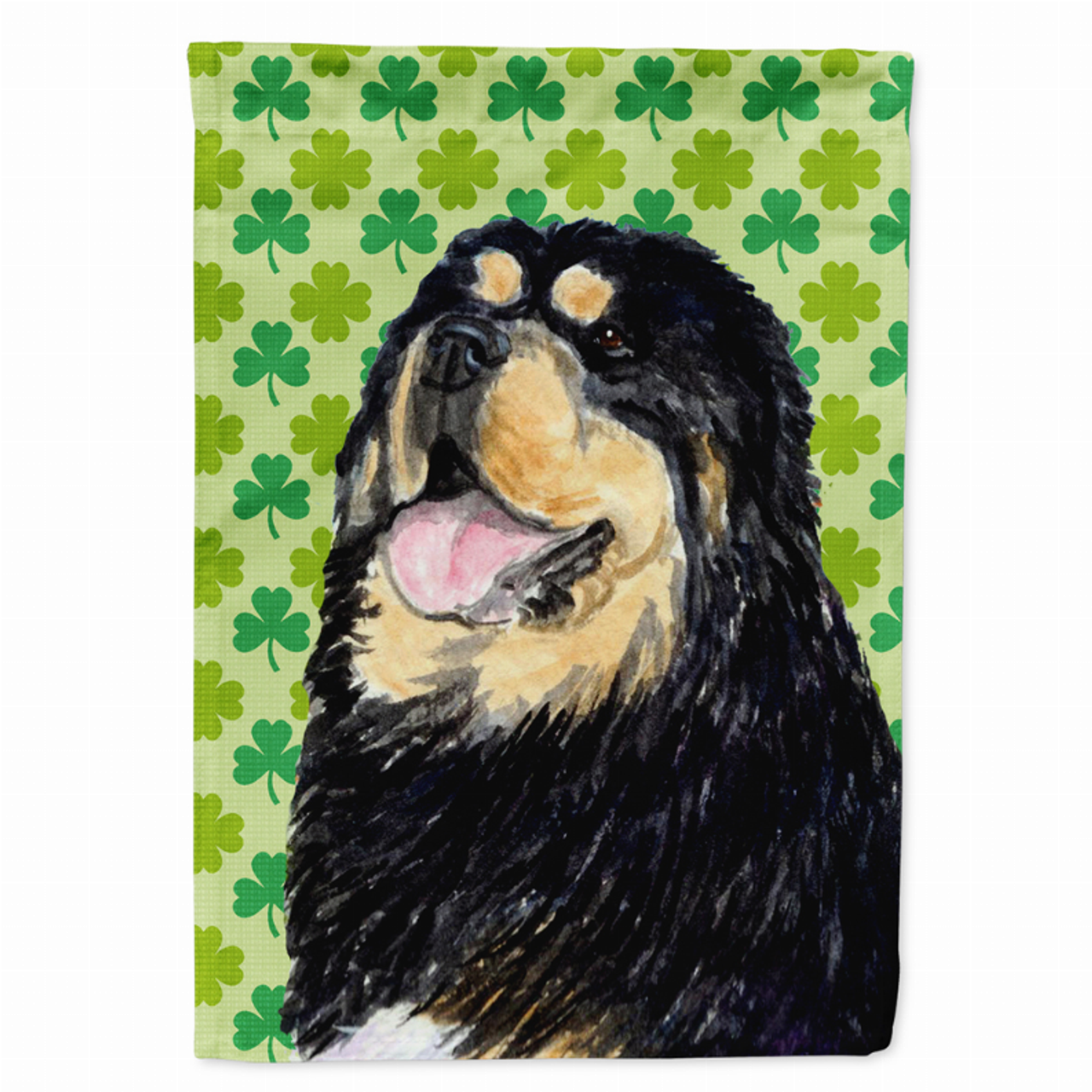 St. Patrick's Day Shamrock Dog Portrait Flag Garden Size - S000213B001695P120336V000