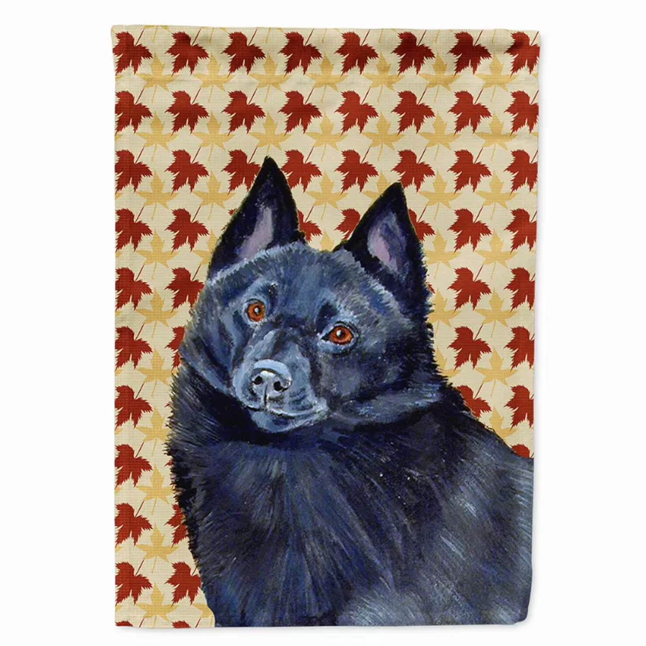 Dog Fall Leaves Portrait Flag Garden Size - S000213B001695P120485V000