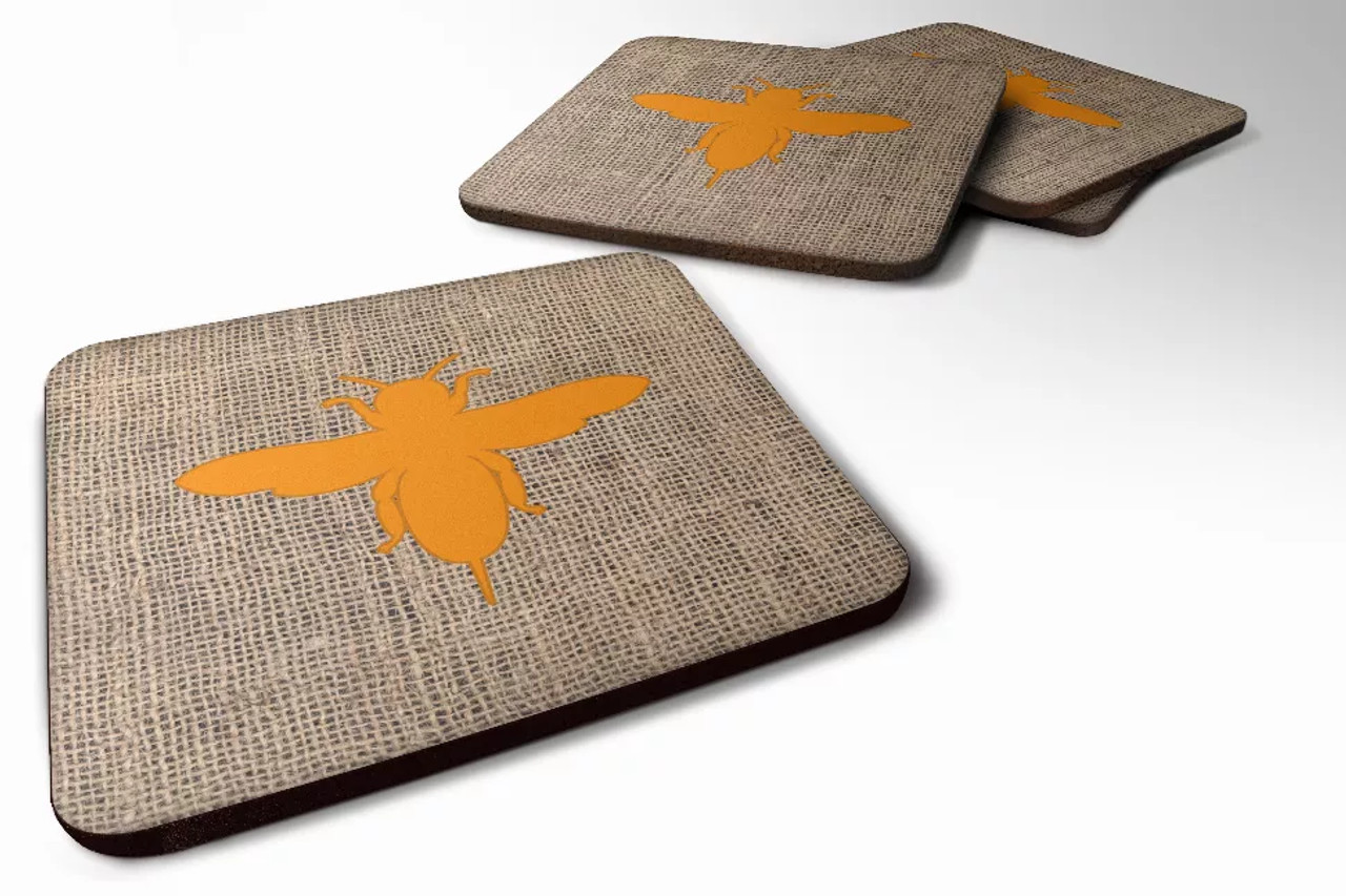 Burlap/Insects Foam Coaster - S000213B001695P126327V000