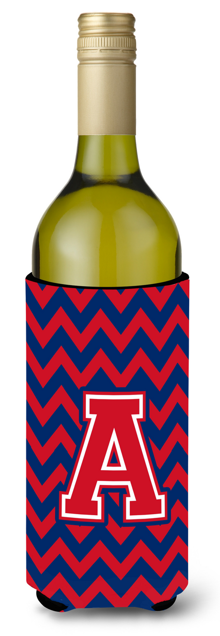 Monogram Letter Chevron Wine Bottle Hugger - CJ1054-ALITERK