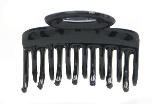 Patent Hair Claw Assorted Teeth Black - 9720-12