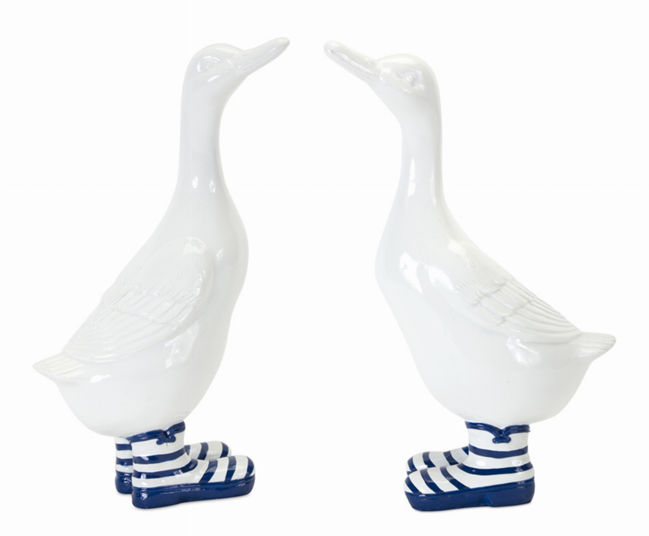 Duck With Boots (Set of 4) 10"H, 10.5"H Resin/Stone Powder