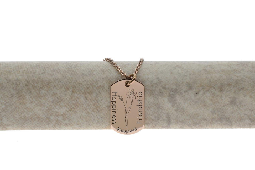 Birth Month Flower Necklace By Pink Box - PinkBox-6-000303