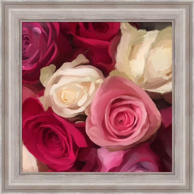 Pink Roses by Dan Meneely, Framed Wall Art