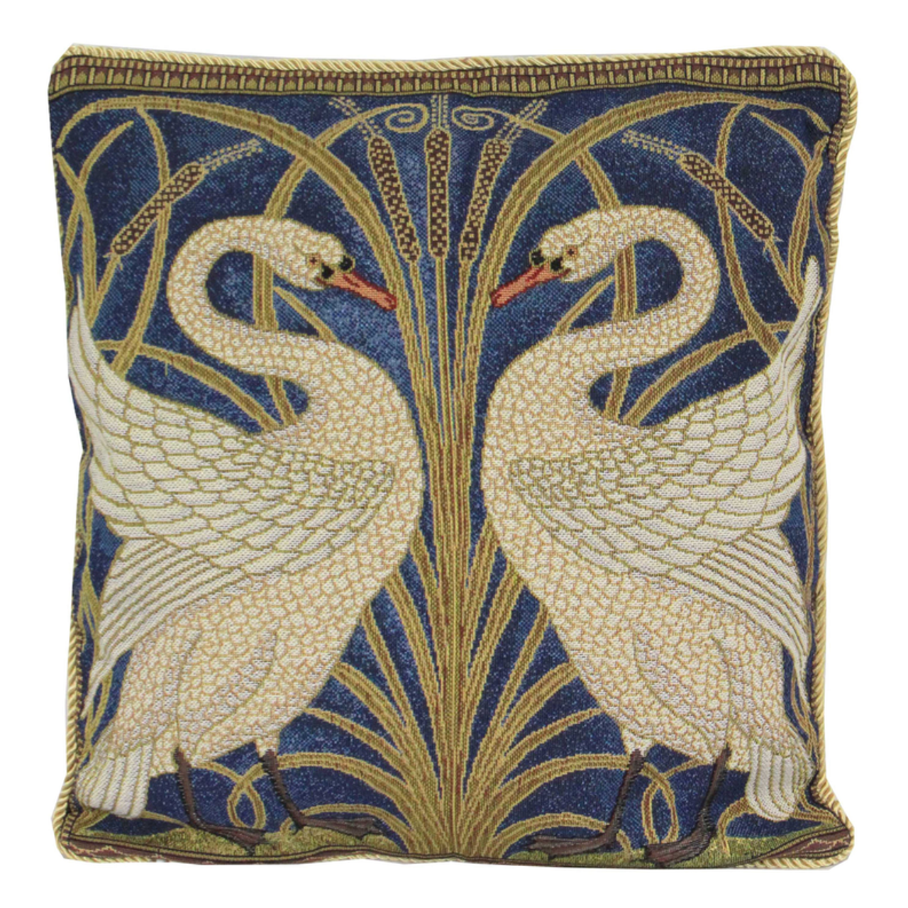 WALTER CRANE SWAN PILLOWCASE/CUSHION COVER | DECORATIVE DESIGN FASHION HOME PILLOW 18X18 INCH