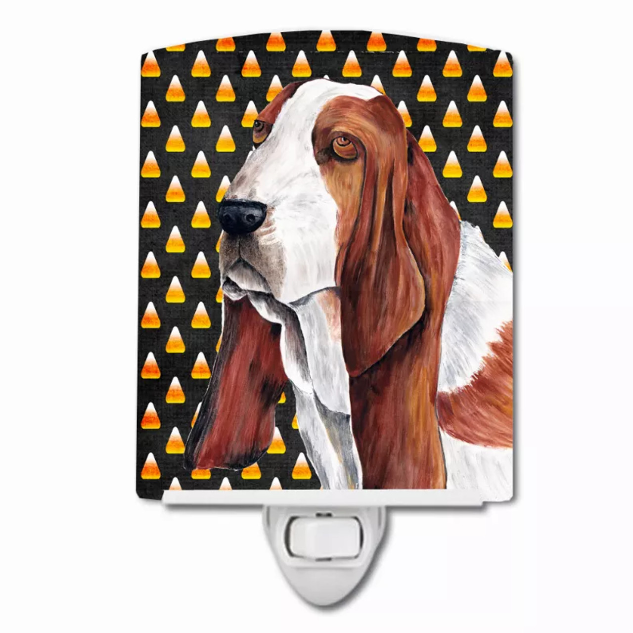 Candy Corn Halloween Dog Art Portrait Ceramic Night Light - S000213B001695P103200V000
