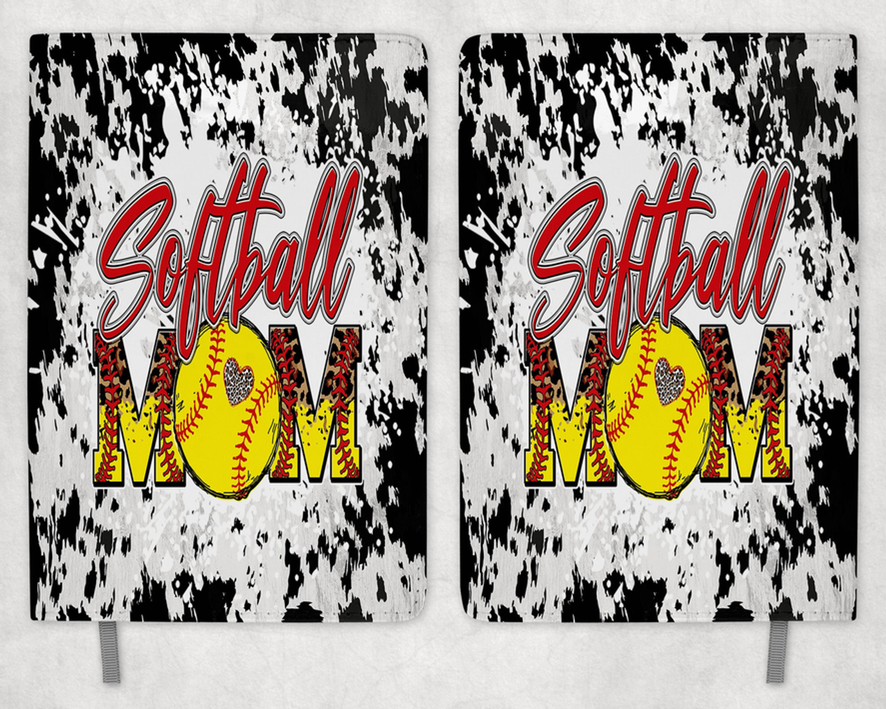 Softball Mom faux cowhide Printed 8 Inch  A-5 Journal