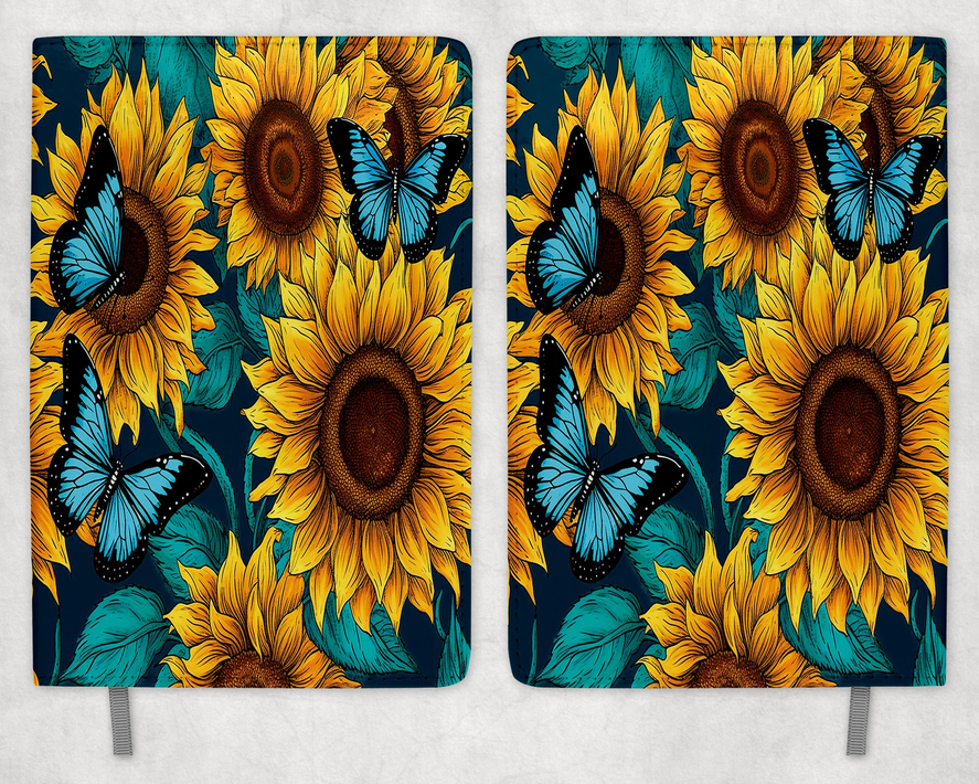 Sunflower Butterflies Printed 8 Inch  A-5 Journal