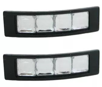 Small Automatic Barrette With Crystals Pair - 6623-2--1