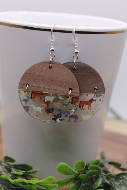 Farm Animals || Dangle Earrings || Hypoallergenic