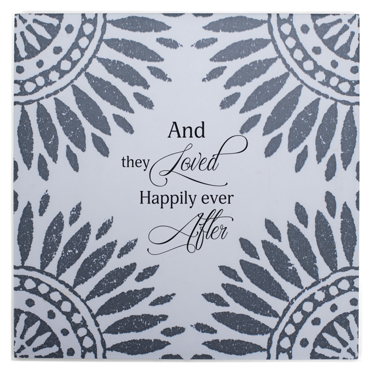Tabletop Tile They Loved Happily Cream
