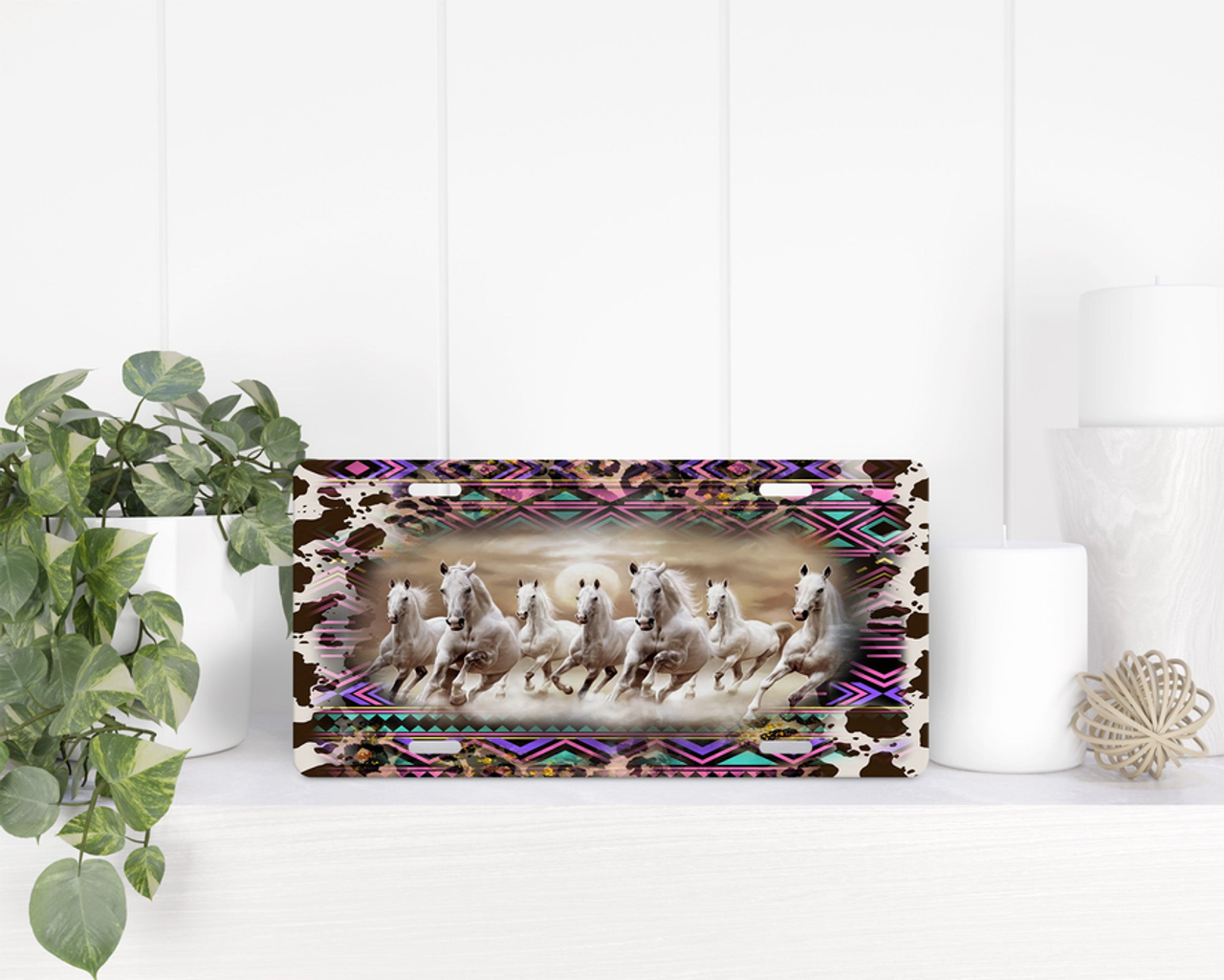 Aztec Horses License Plate
