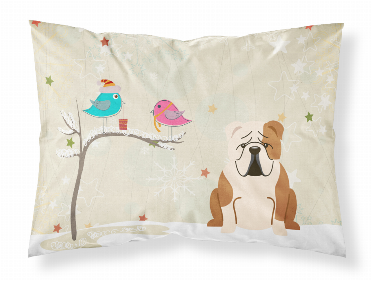 Christmas Presents between Friends Dog Fabric Standard Pillowcase - BB2597PILLOWCASE