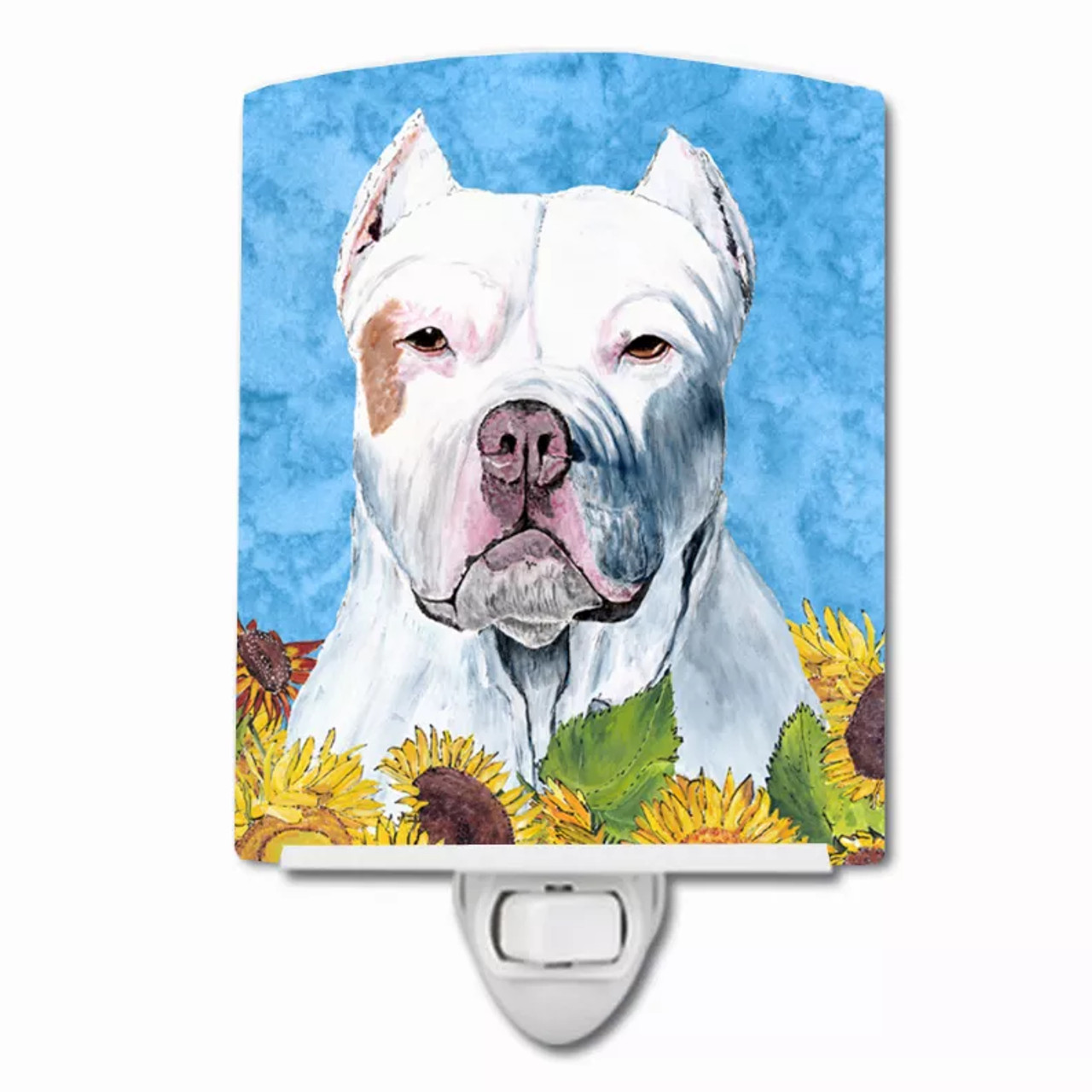Dog In Summer Flowers Ceramic Night Light - S000213B001695P103193V000