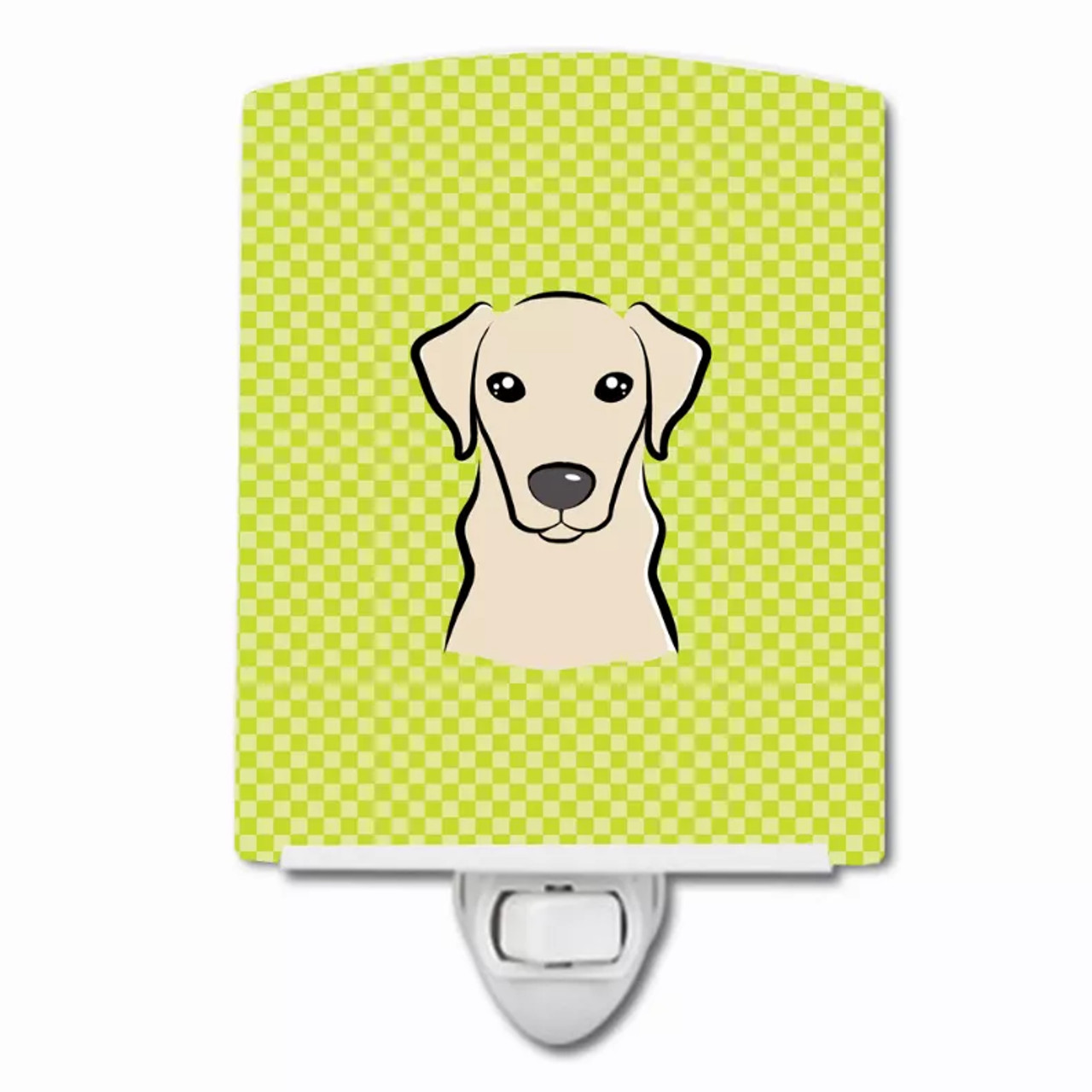 Checkerboard Design with Dog Ceramic Night Light - S000213B001695P098925V000