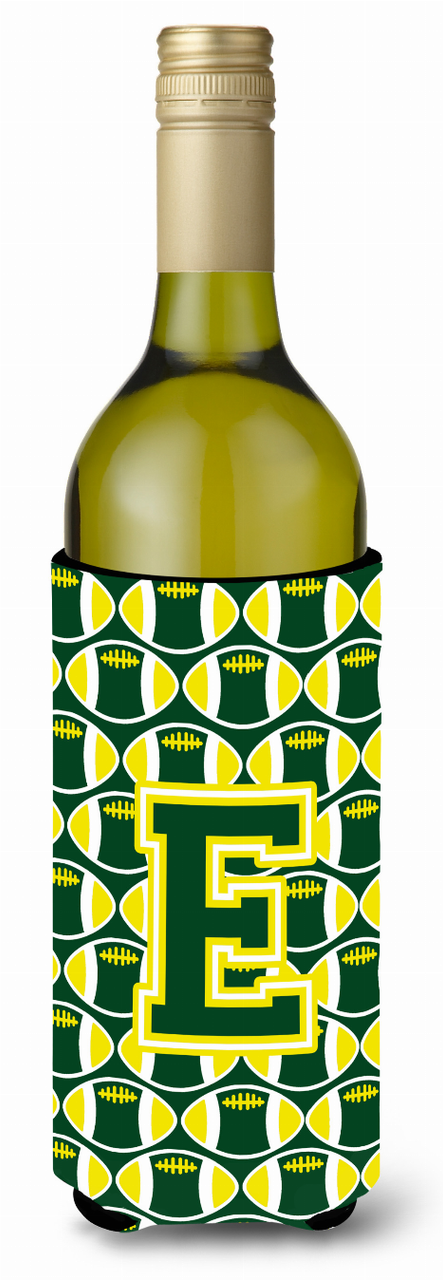 Monogram Letter Football Wine Bottle Hugger - CJ1075-ELITERK