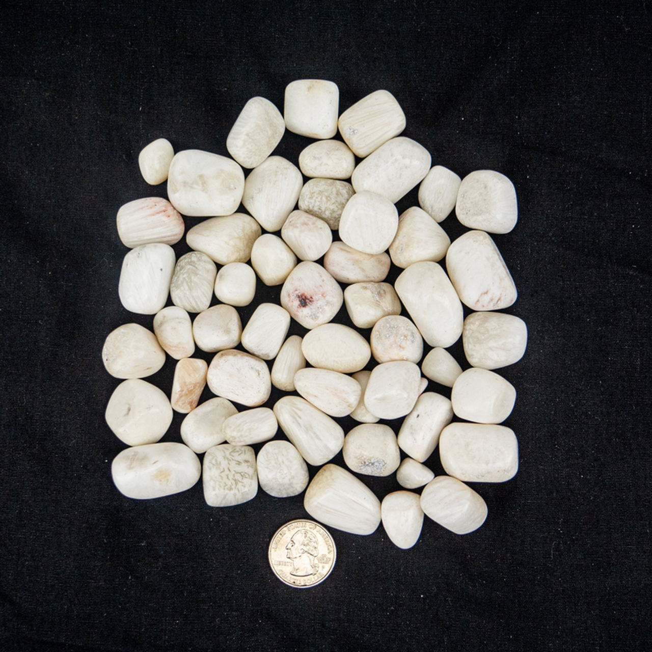 Tumbled Scolecite - 1/2 kilo bag - India - 15-20mm